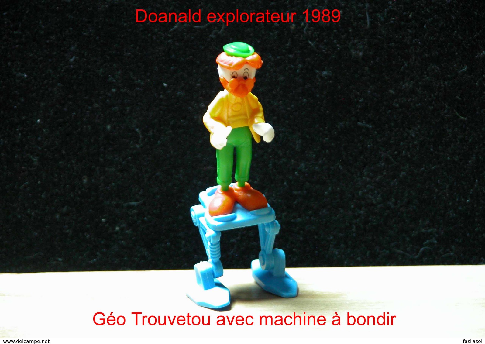 Kinder 1989 : Géo Trouvetou Avec Machine à Bondir Bleue "Donald Explorateur" - Dessins Animés