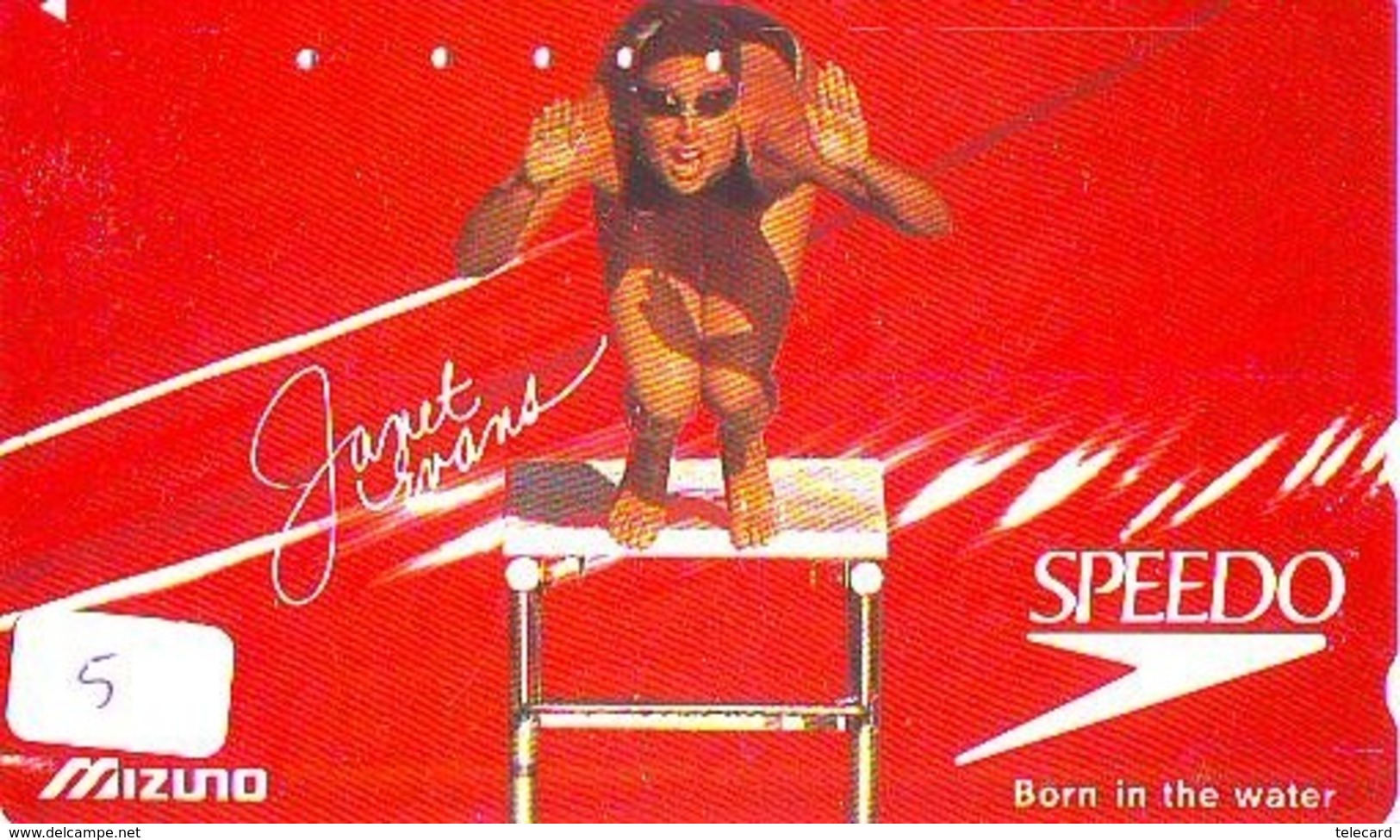 Télécarte SPEEDO (5) *  Japon * Phonecard  Japan Telefonkarte - JANET EVANS - Mode