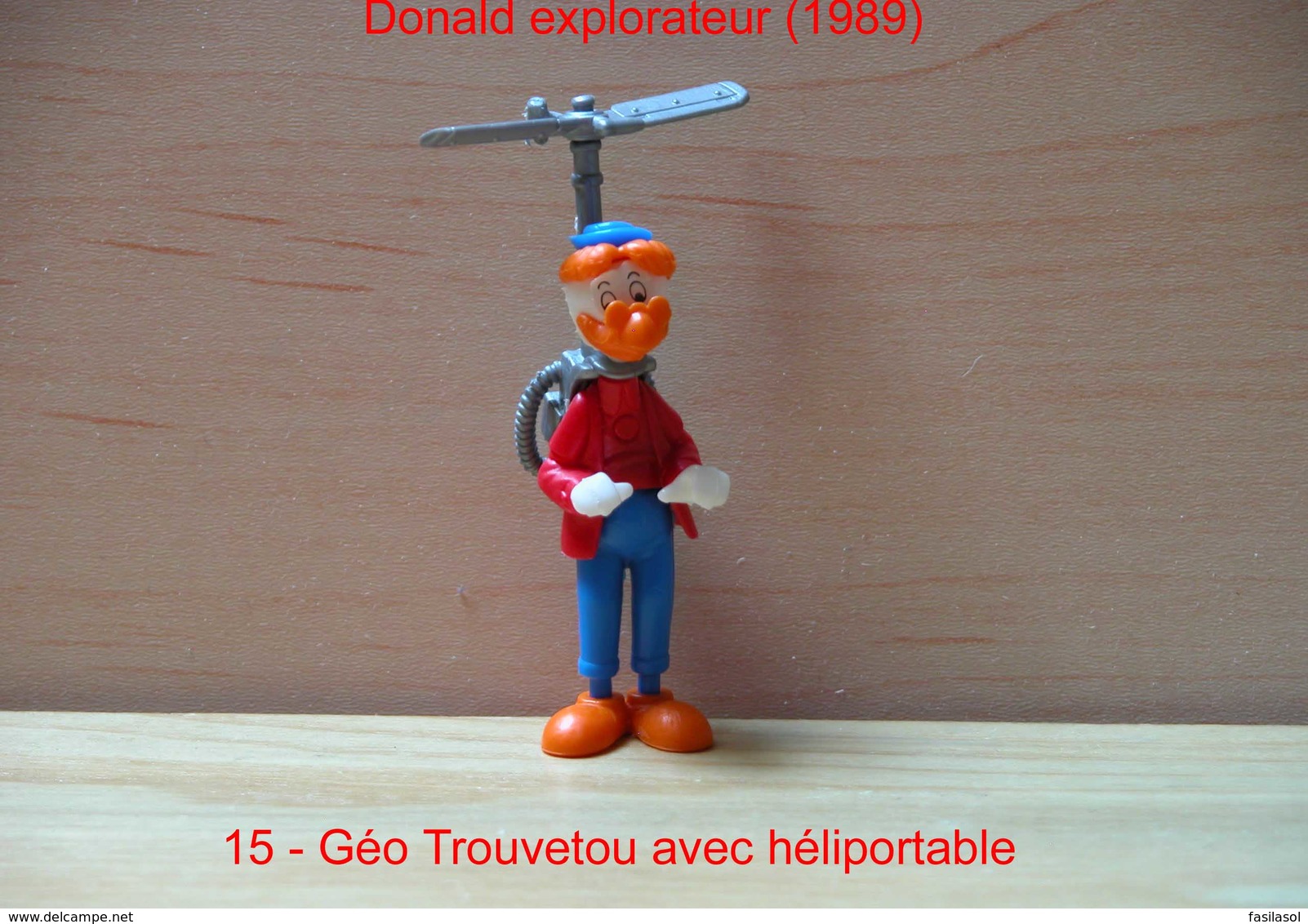 Kinder 1989 : Géo Trouvetou Avec Héliportable Bleu "Donald Explorateur" - Dibujos Animados