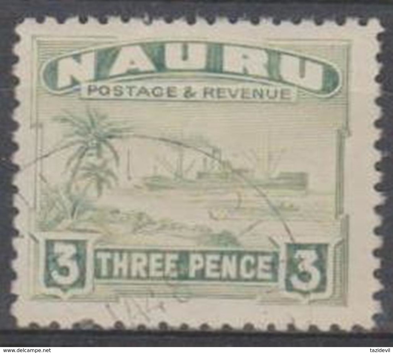 NAURU - 1947 3d Ship. Scott 22a. Used - Nauru