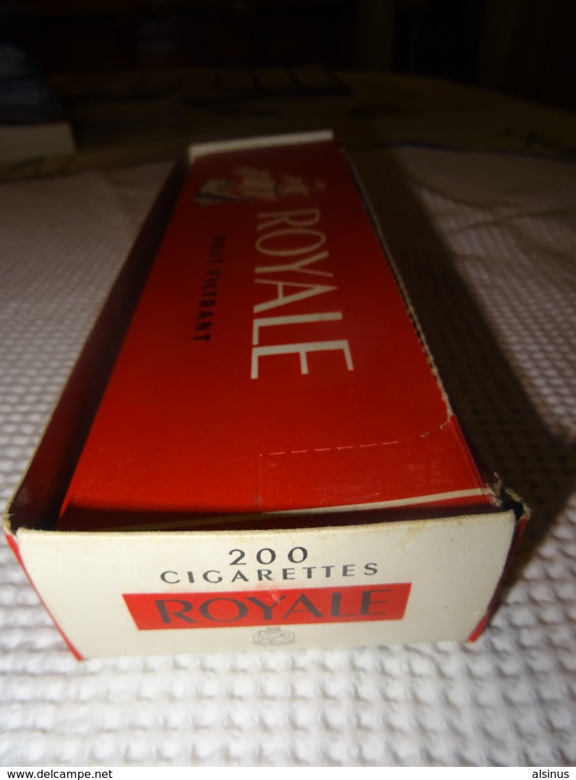 BOITE DE 200 CIGARETTES VIDE - ROYALE - BOUT FILTRANT - Autres & Non Classés