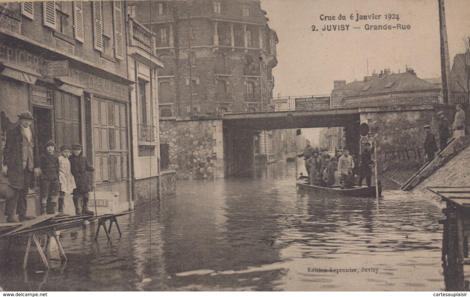 Juvisy-sur-Orge : Crue Du 6 Janvier 1924 - Grande Rue - Juvisy-sur-Orge