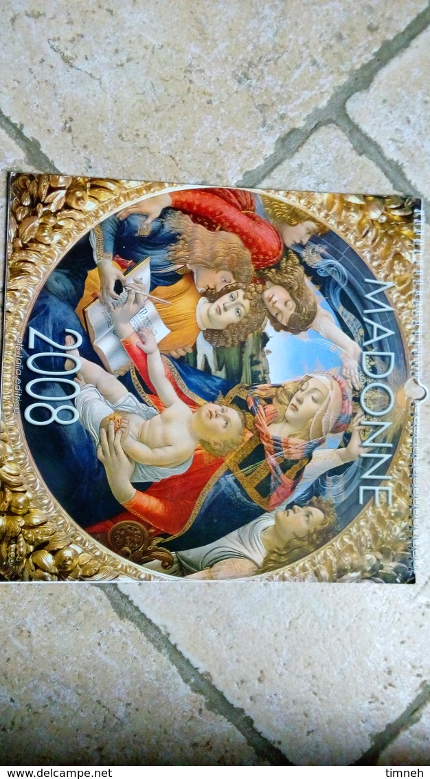 GRAND CALENDRIER 2008 - MADONNE ( Tableau Art Peinture Italie ) - Ats Italia éditrice 34cmx32cm - Papier Glaçé - Grand Format : 2001-...