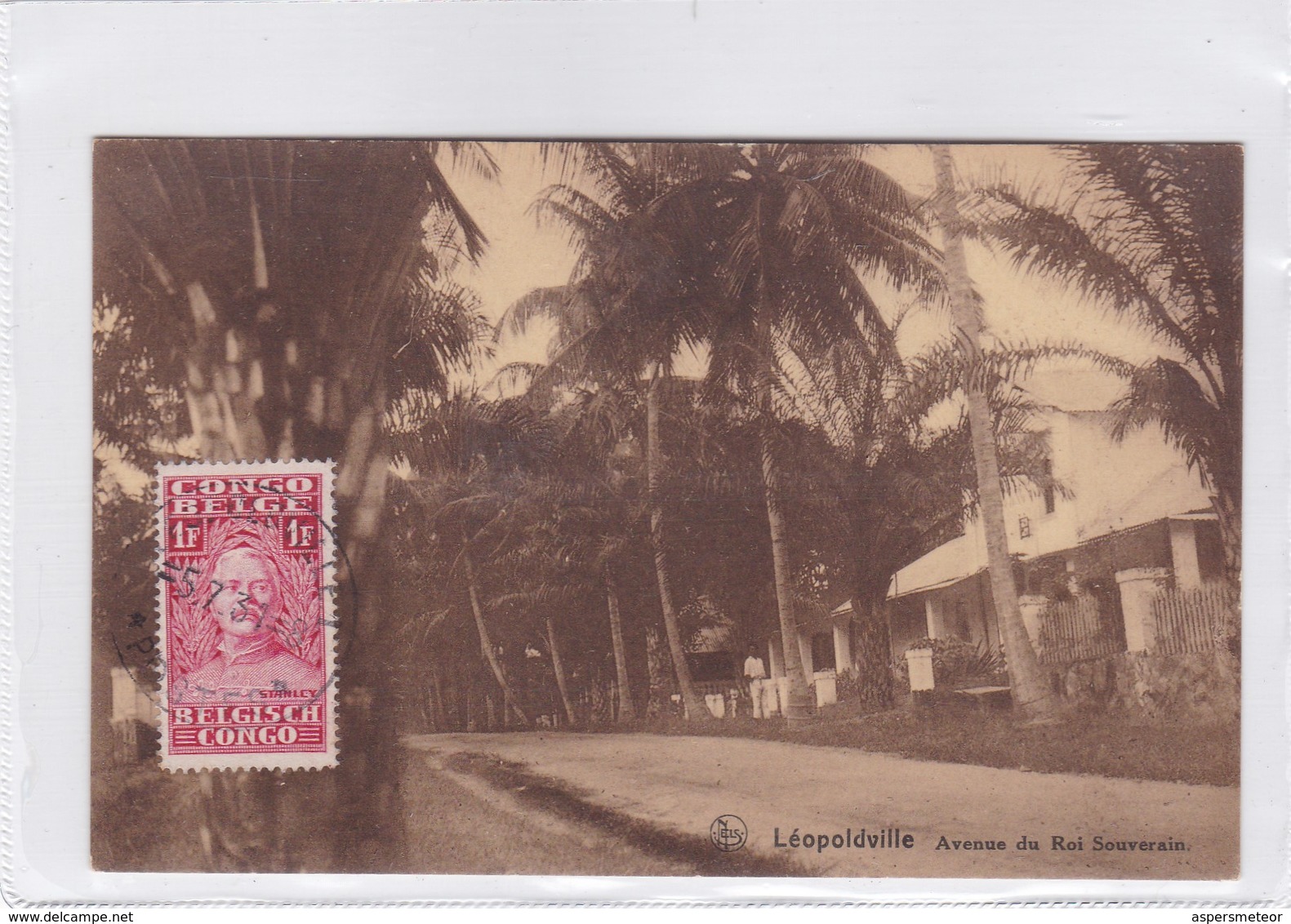 CONGO BELGE. LEOPOLDVILLE. AVENUE DU ROI SOUVERAIN. NELS. CIRCULEE 1931 A BELGIQUE- BLEUP - Belgisch-Congo