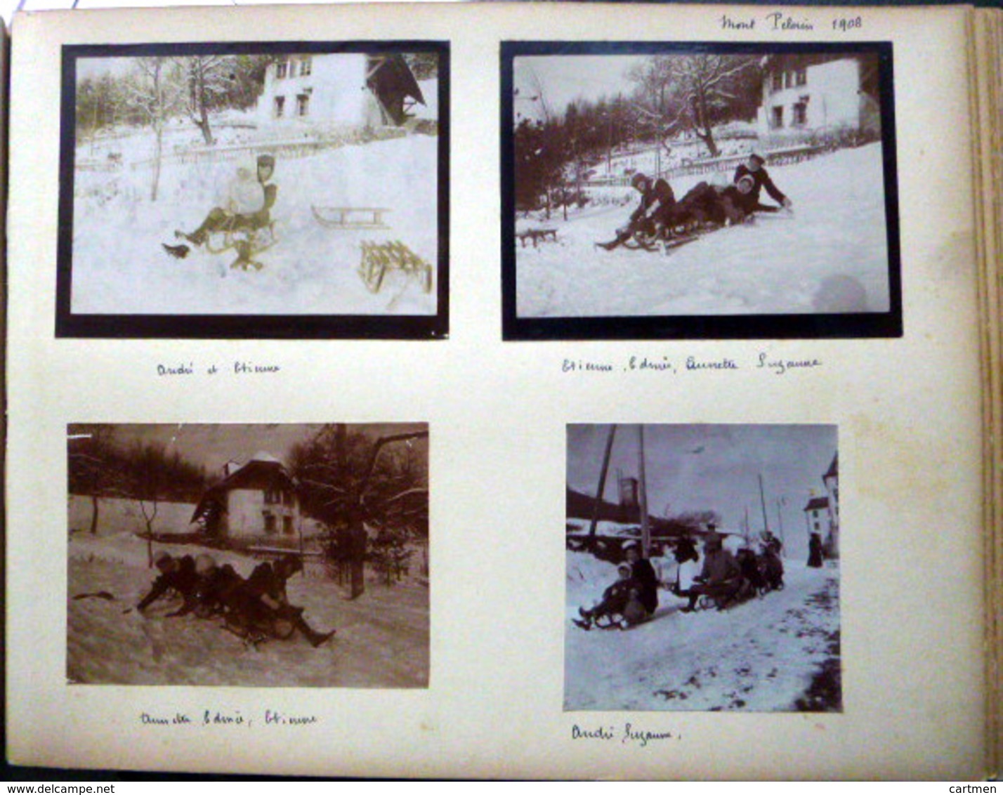 LUGES GLACE PATINAGE 12 PHOTOGRAPHIES DE SPORT ET LOISIRS D'HIVER EN 1908 12 X 9 Cm - Autres & Non Classés