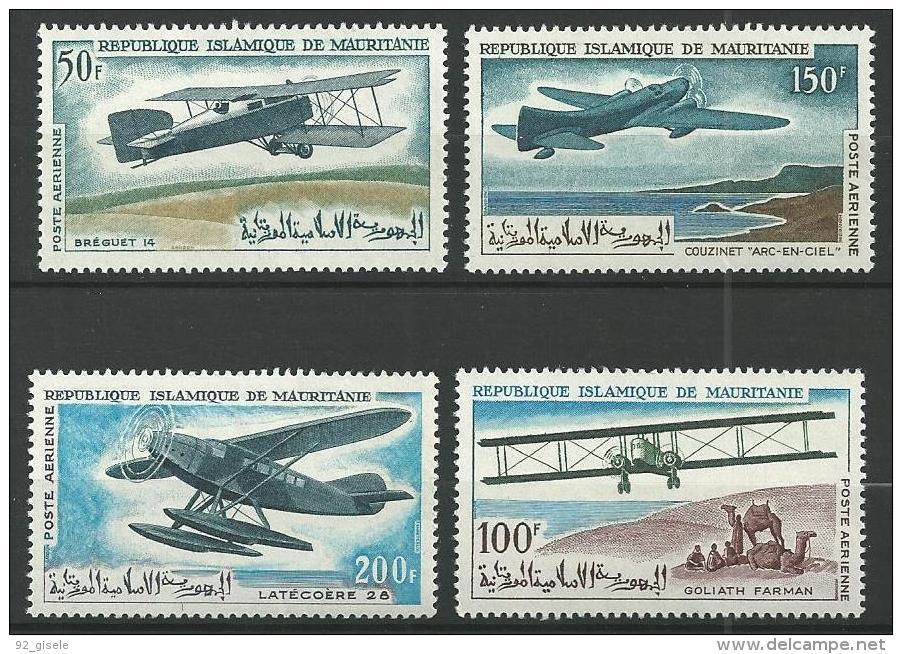 Mauritanie Aerien YT 57 à 60 (PA) " Avions " 1966 Neuf** - Mauritanie (1960-...)