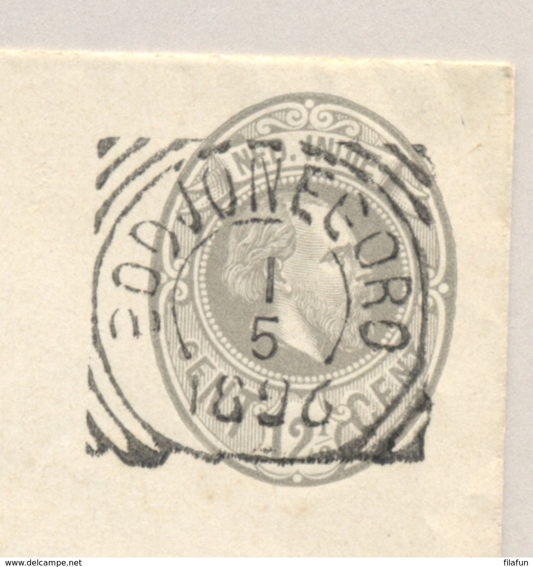 Nederlands Indië - 1896 - 12,5 Cent Willem III, Envelop G7 Met VK BODJONEGORO - Niet Gelopen - Nederlands-Indië