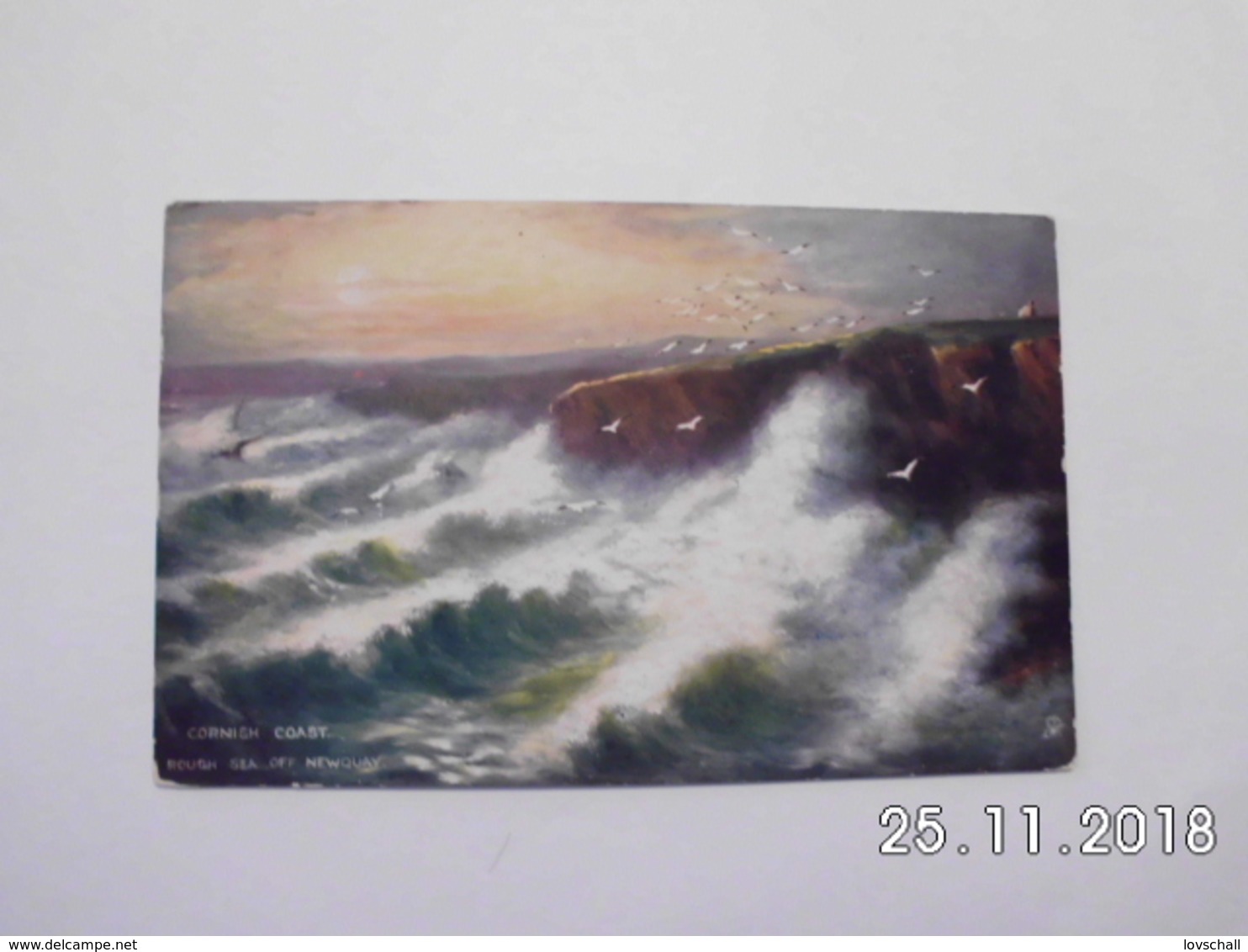 Cornish Coast.(Rough See Of Newquay. - Bedruthan Steps.) ( 2 Cards ) - Newquay