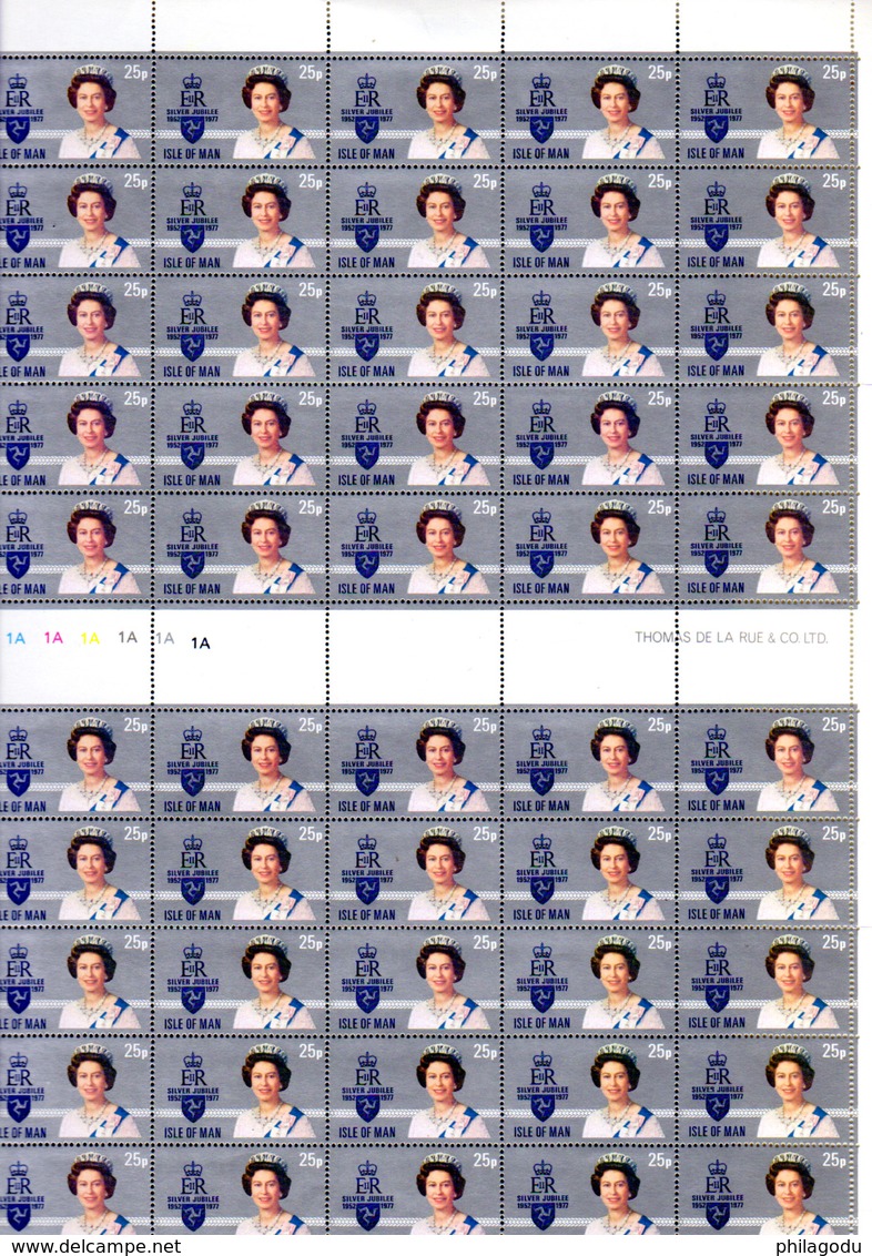 1978 ISLE Of Man, Elisabeth II,  190 Séries X  85 / 87** Feuille Et Blocs, Faciale 72,20 £ Sous Moitié Faciale - Man (Ile De)