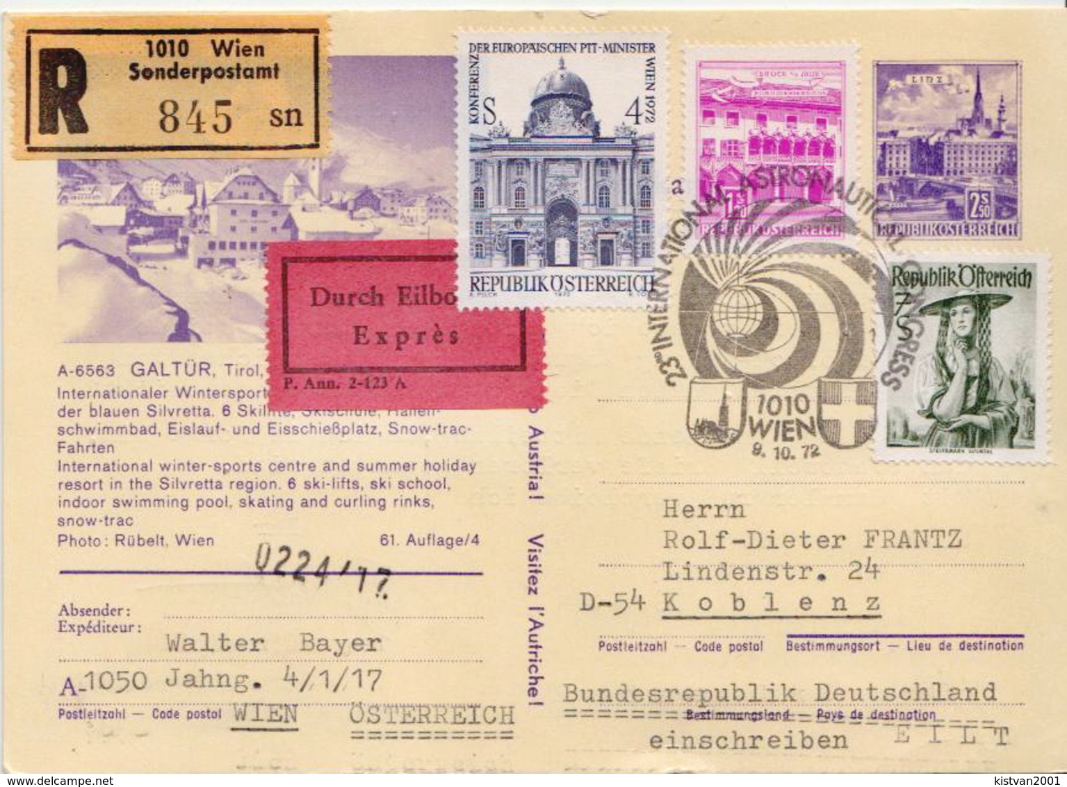 Postal History Cover: Austria R Postal Stationery Card - Lettres & Documents