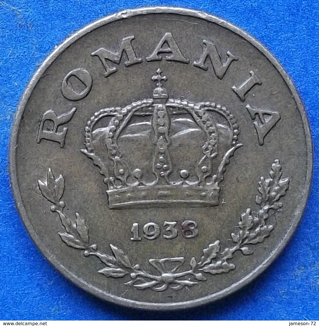 ROMANIA - 1 Leu 1938 KM# 56 Carol II (1930-1940) - Edelweiss Coins - Roumanie