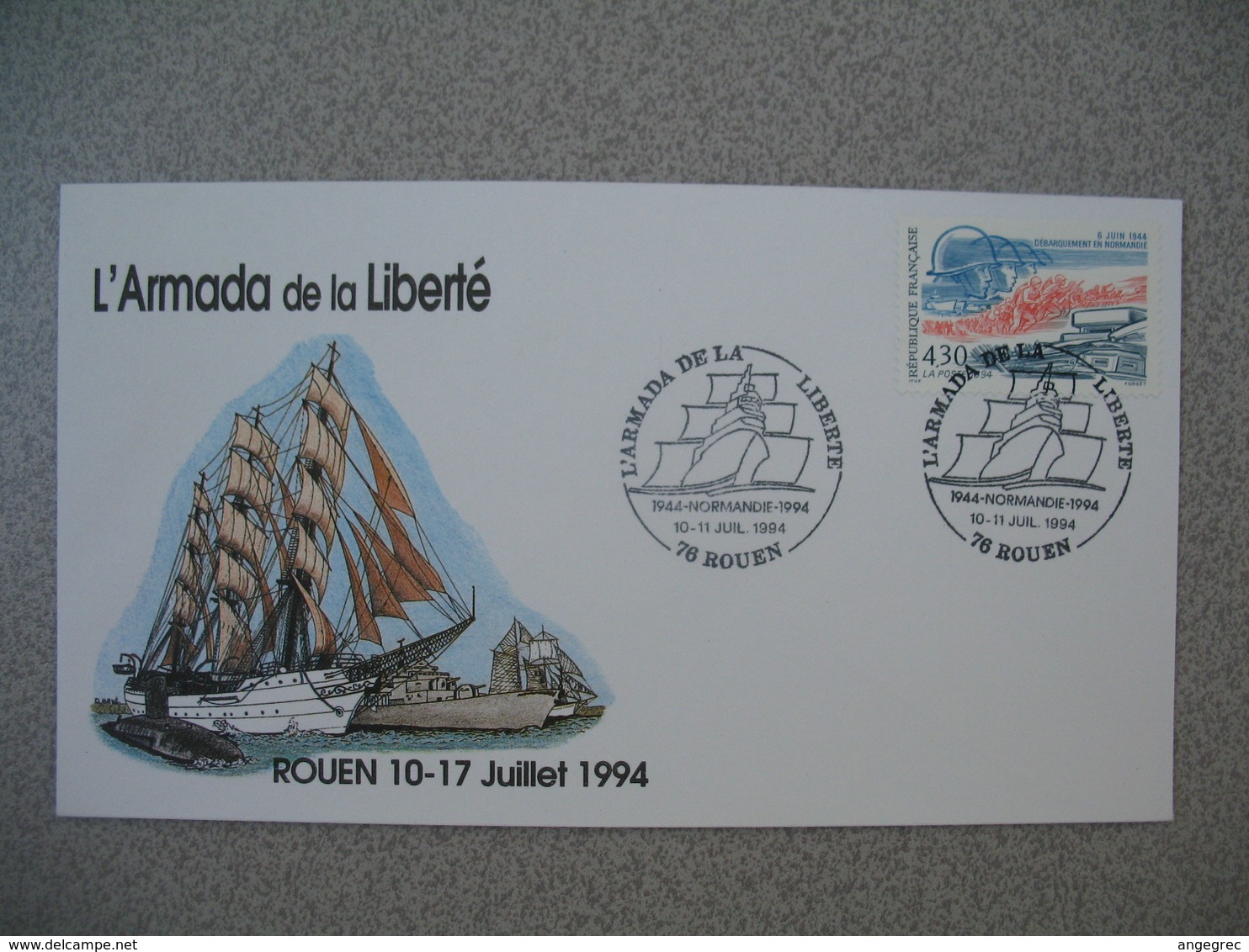 Enveloppe 1994    L'Armada De La Liberté  Rouen - Ships