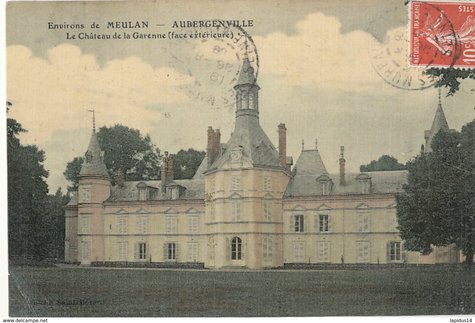 AL 879  / C P A    - AUBERGENVILLE   (78)  LE CHATEAU DE LA GARENNE - Aubergenville