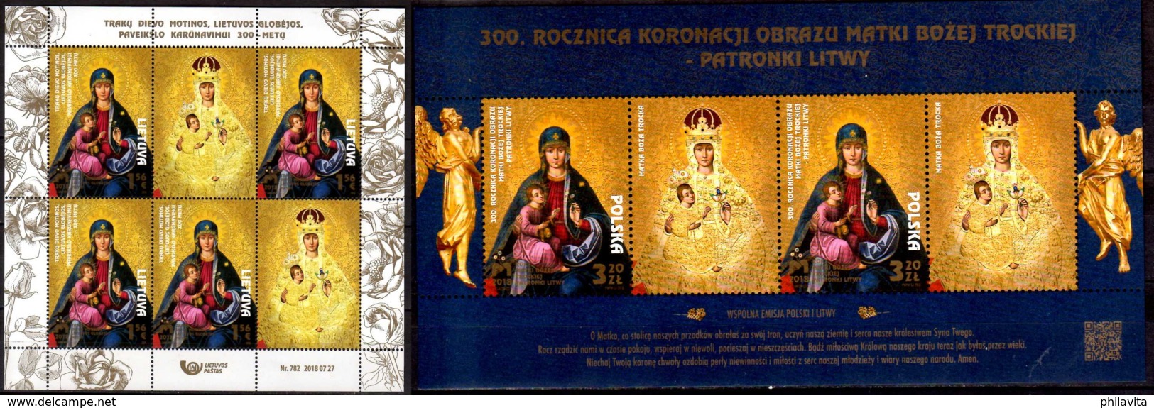 2018 300 Years Of New Cover Of Maria Of Trakai - Joint Of Poland And Lithuania - Both Countries MS MNH** - Gemeinschaftsausgaben