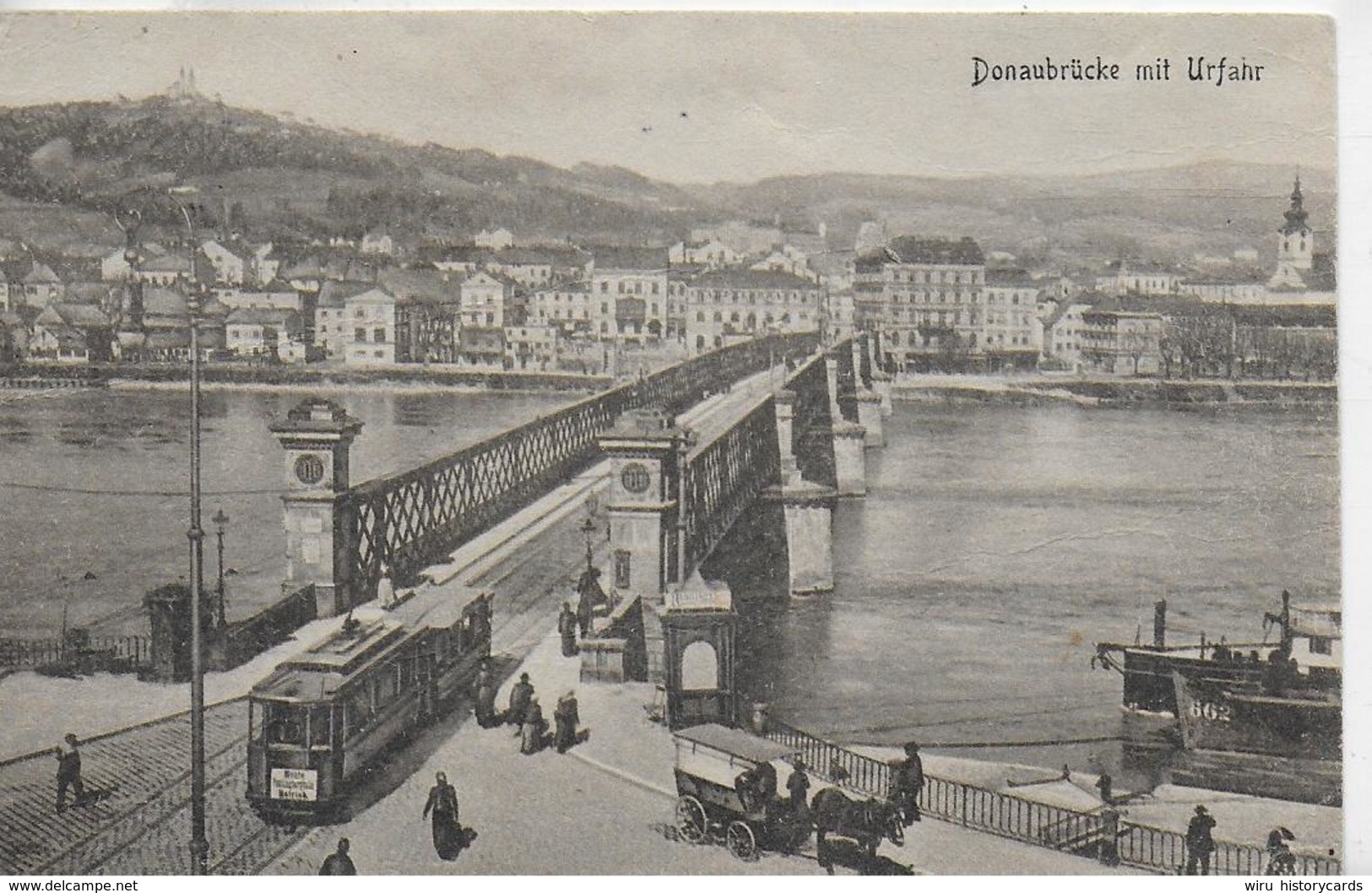 AK 0094  Linz - Donaubrücke Mit Urfahr Um 1920 - Linz Urfahr
