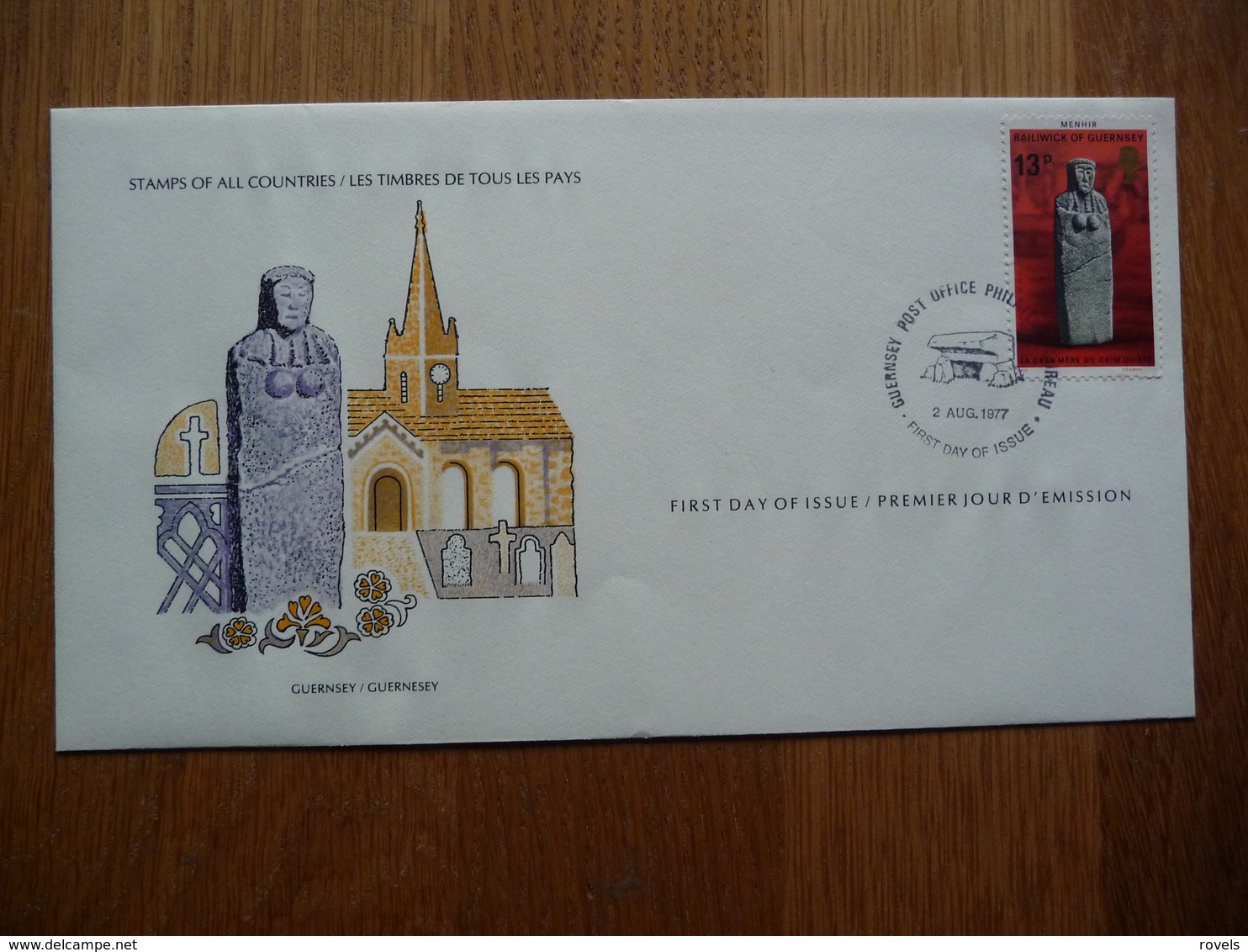 (S) GUERNSEY FDC 02-08-1977 LA GRAN MÉRE CHIM OUIÉRE - Guernsey