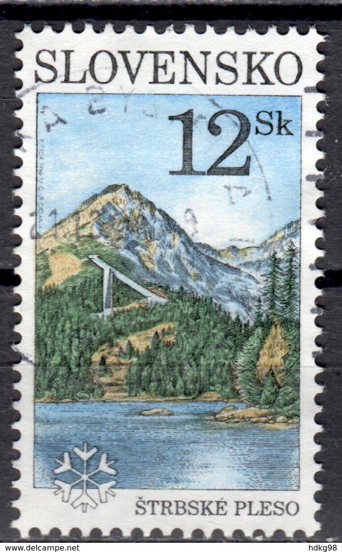 SK+ Slowakei 1996 Mi 256 262 Seneca, Bergsee - Usados