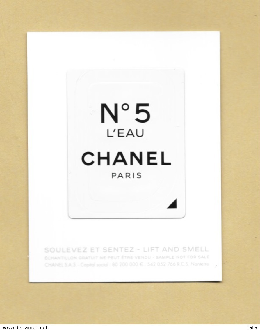 Carte Parfumée Avec Patch Perfume Card N°5 * CHANEL * XMAS NOEL 2018 * R/V - Modernes (à Partir De 1961)