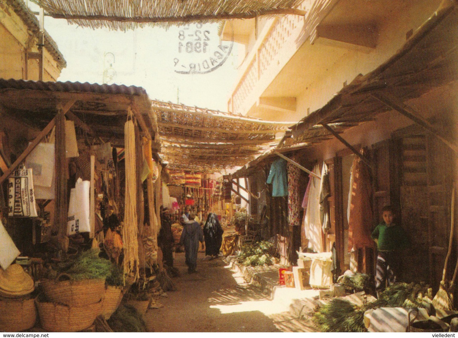 TAROUDANT (Maroc) - Rue Commerçante Et Marchands D'épices - Cpm En Très Bon état - 2 Scans - Sonstige & Ohne Zuordnung