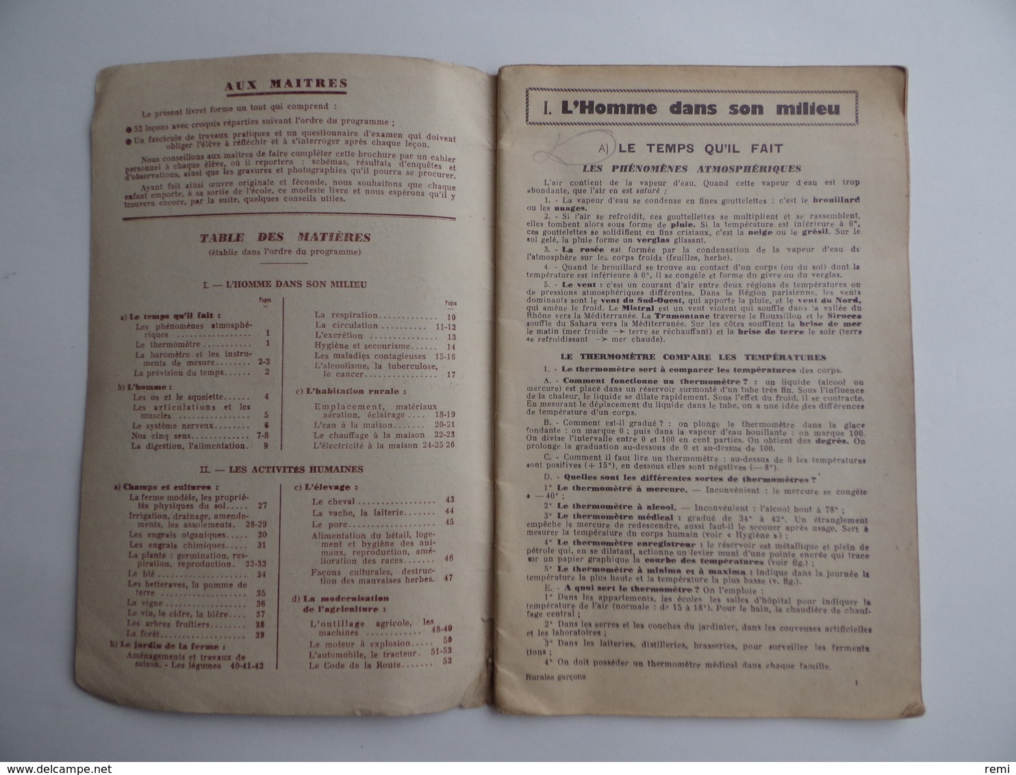 Livre Ancien Mémento De SCIENCES Ecoles Rurales Primaires Auteur J.Anscombe Collection L'Essentiel - Auto