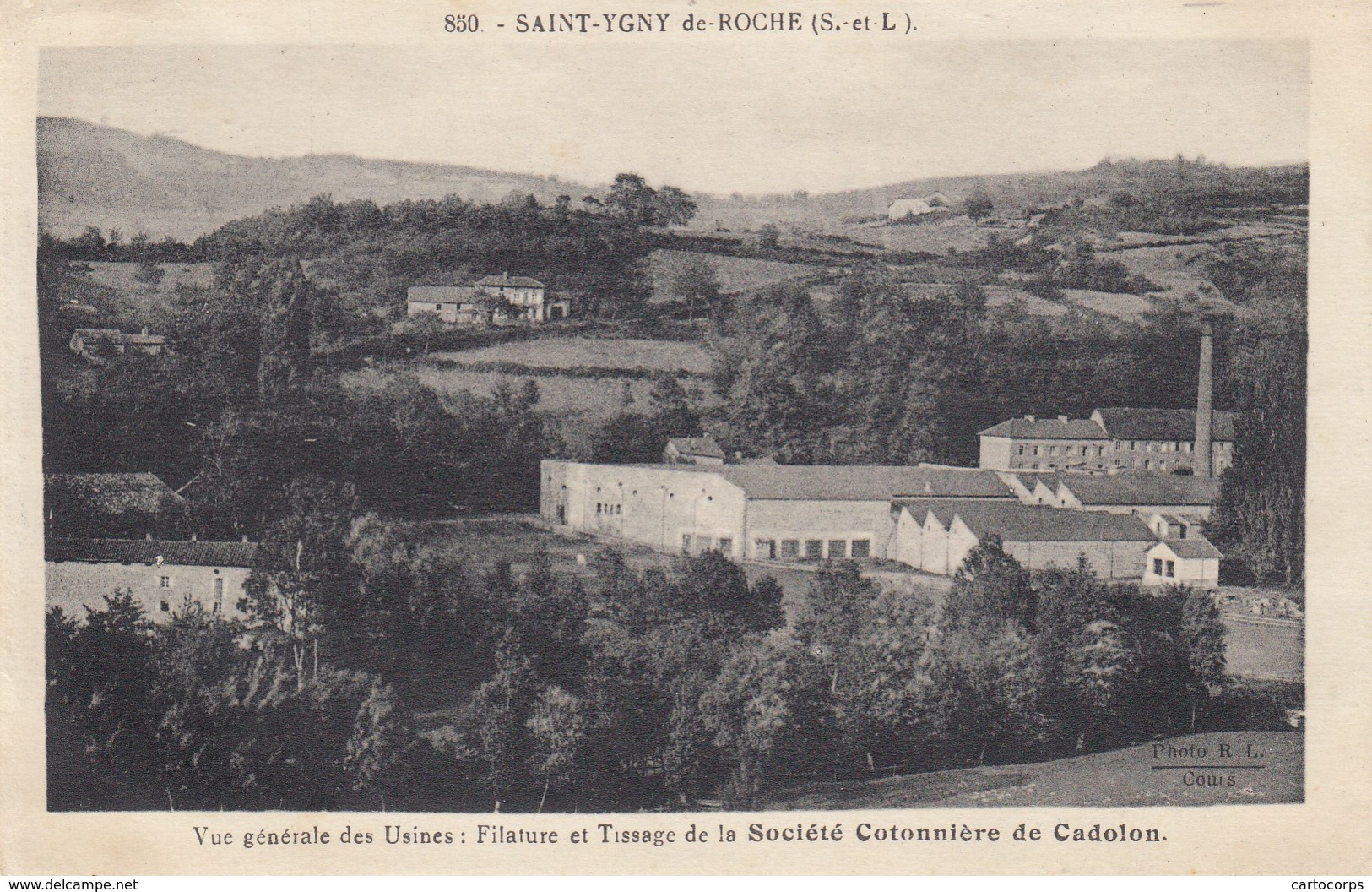 71 - St-Ygny-de-Roche - Un Beau Panorama Des Usines : Filature - Tissage De La Société Cotonnière De Cadolon - Autres & Non Classés