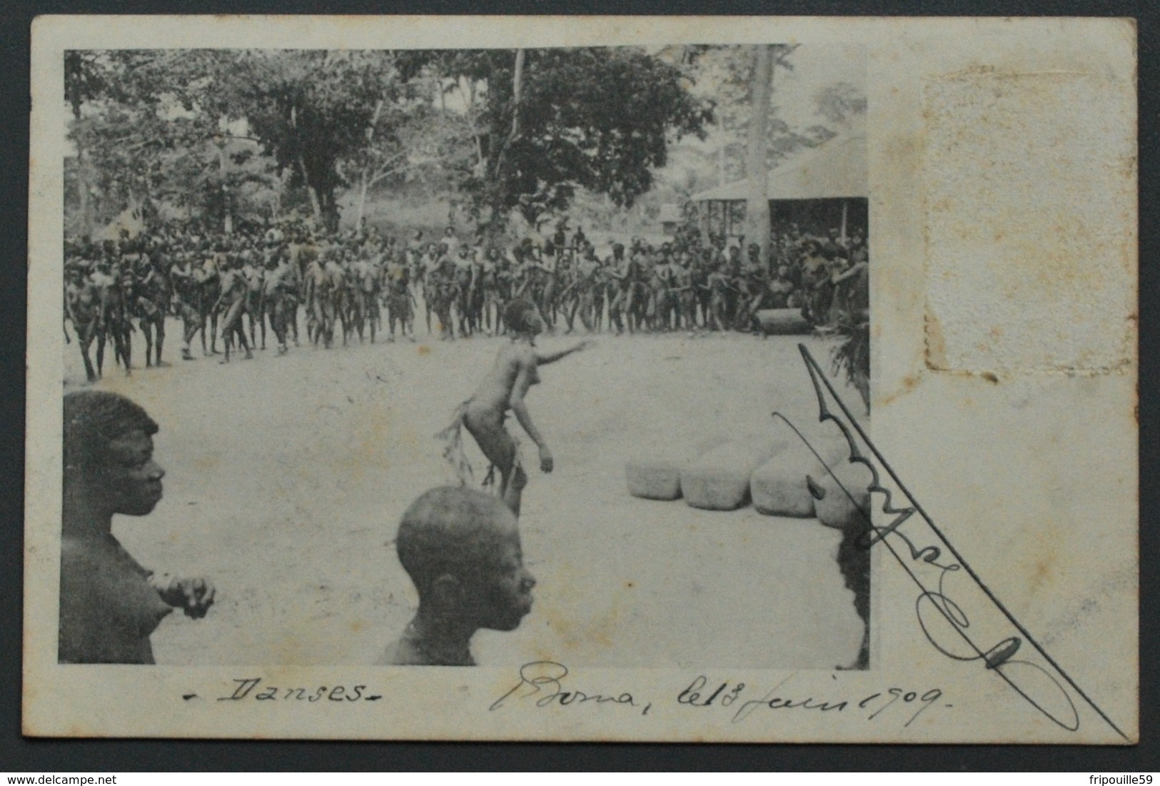 Congo Belge - Type Photo-carte - Série 1 - Copy Right N°8 - 1909 - Danses - Boma - - Belgisch-Congo