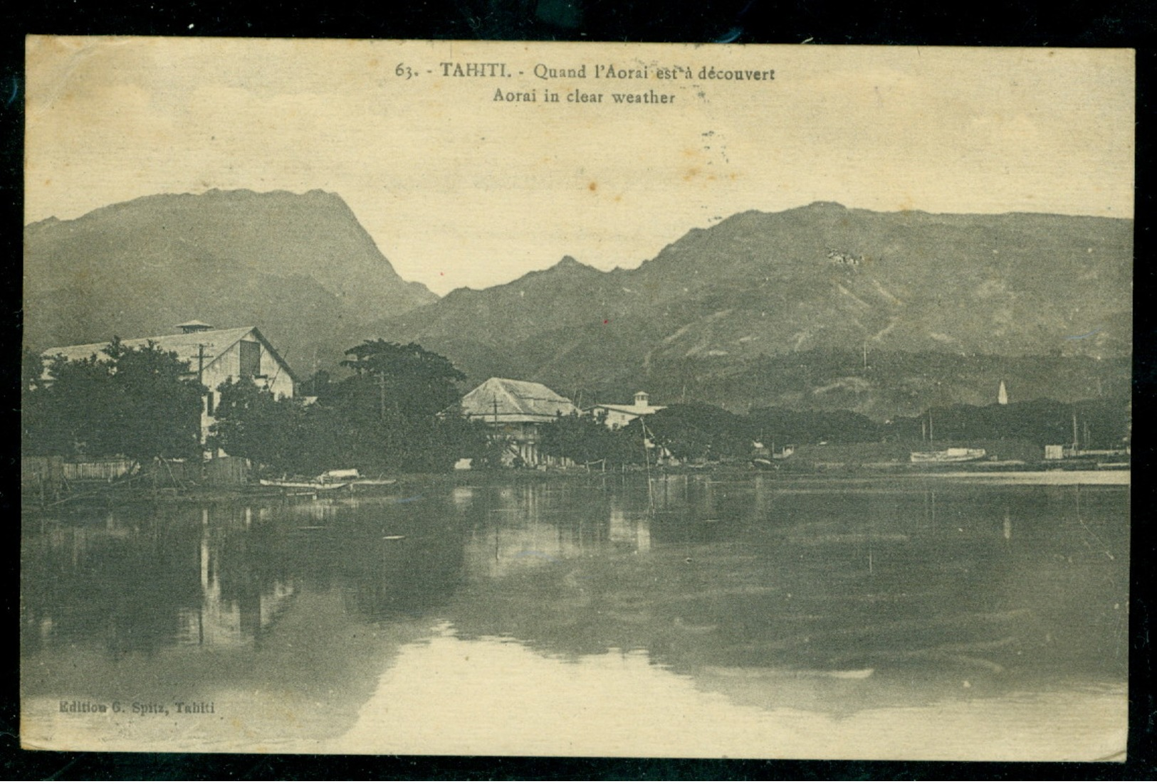 Tahiti, Rarotonga CCL Marine Post Office, R.M.S. Maunganui, Post Card - Tahiti