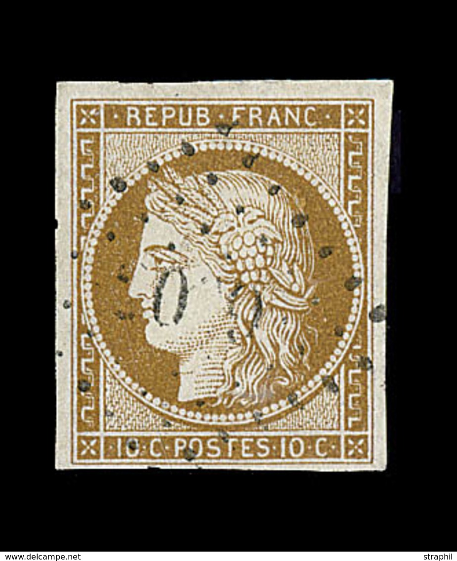 O EMISSION CERES 1849 - O - N°1a - Bistre Brun - Signé Brun  - TB - 1849-1850 Ceres