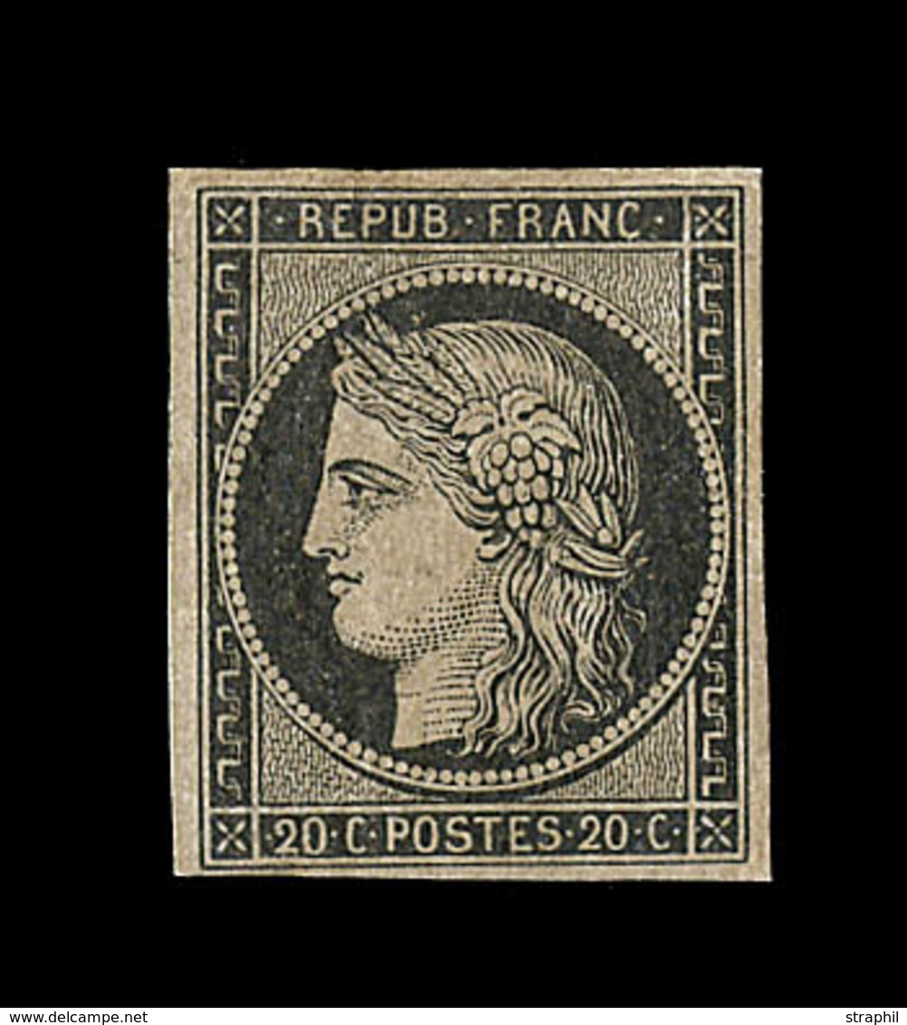 ** EMISSION CERES 1849 - ** - N°3 - 20c Noir - TB - 1849-1850 Ceres