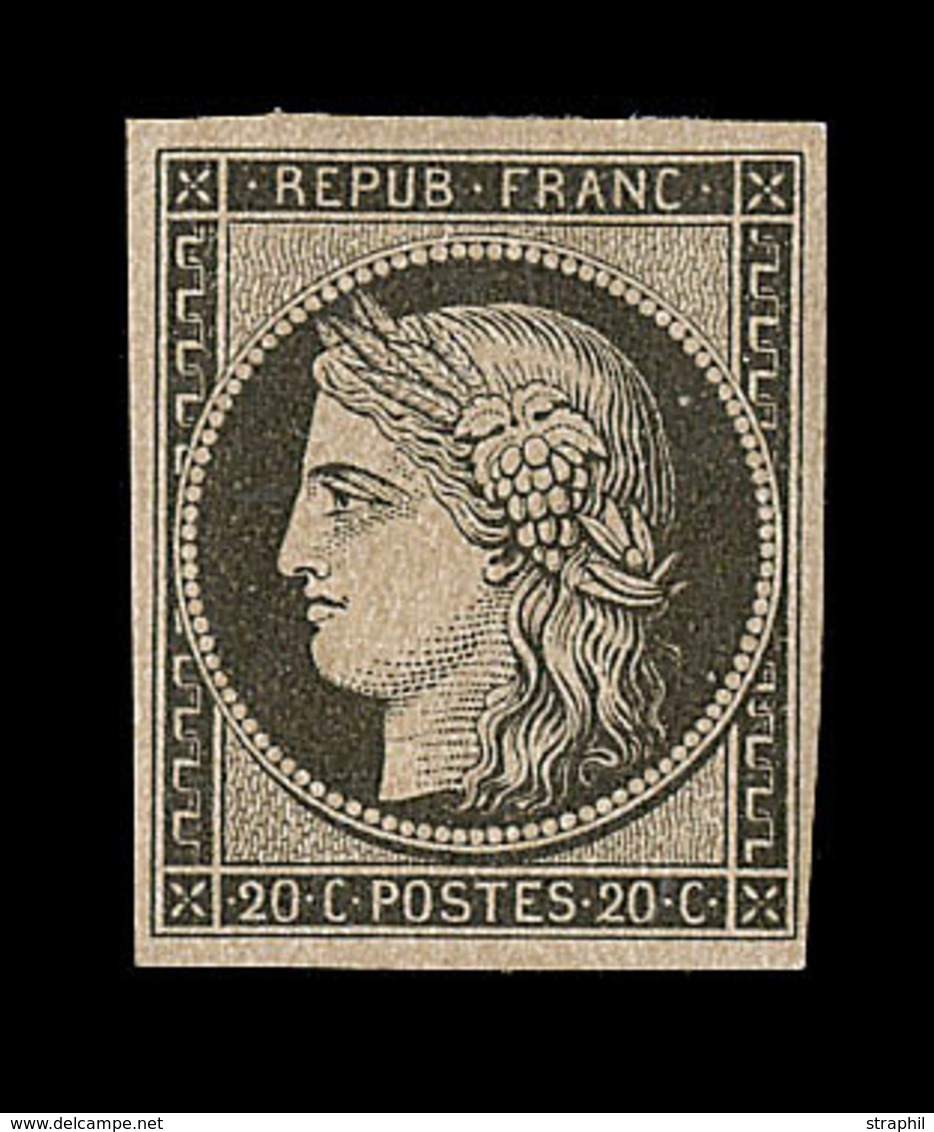 * EMISSION CERES 1849 - * - N°3f - Réimpression Du 20c Noir - TB - 1849-1850 Ceres