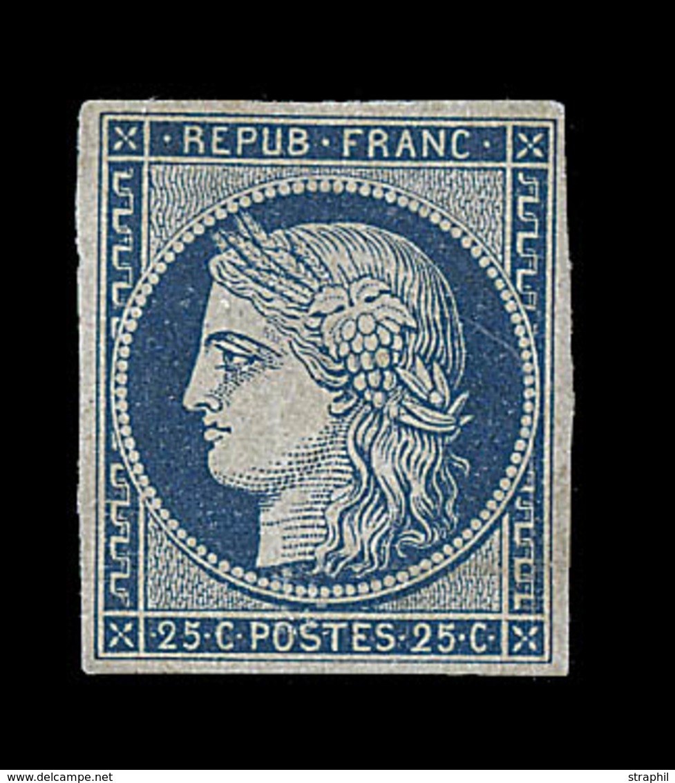 * EMISSION CERES 1849 - * - N°4 - 25c Bleu - Comme ** - B - 1849-1850 Ceres