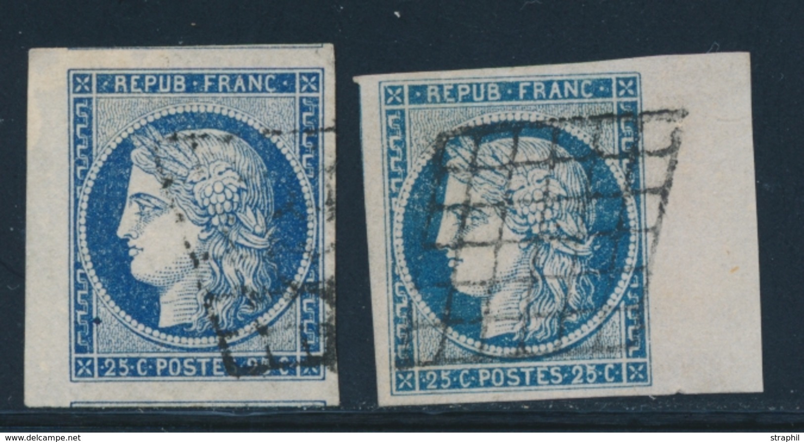 O EMISSION CERES 1849 - O - N°4 (x 2ex) - Avec BDF - Signés - Superbe - 1849-1850 Ceres