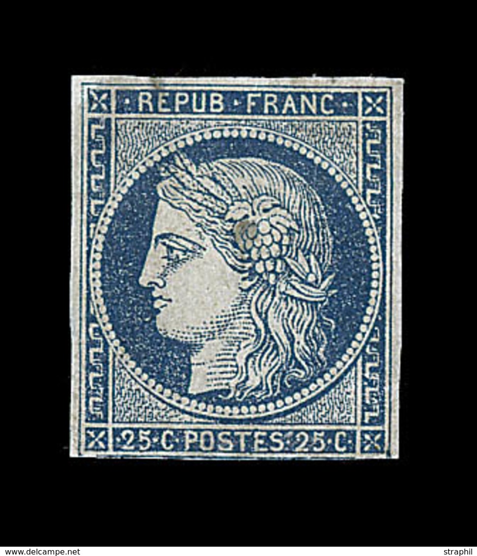 * EMISSION CERES 1849 - * - N°4a - Filet Inf. Effleuré - Clair - 1849-1850 Cérès