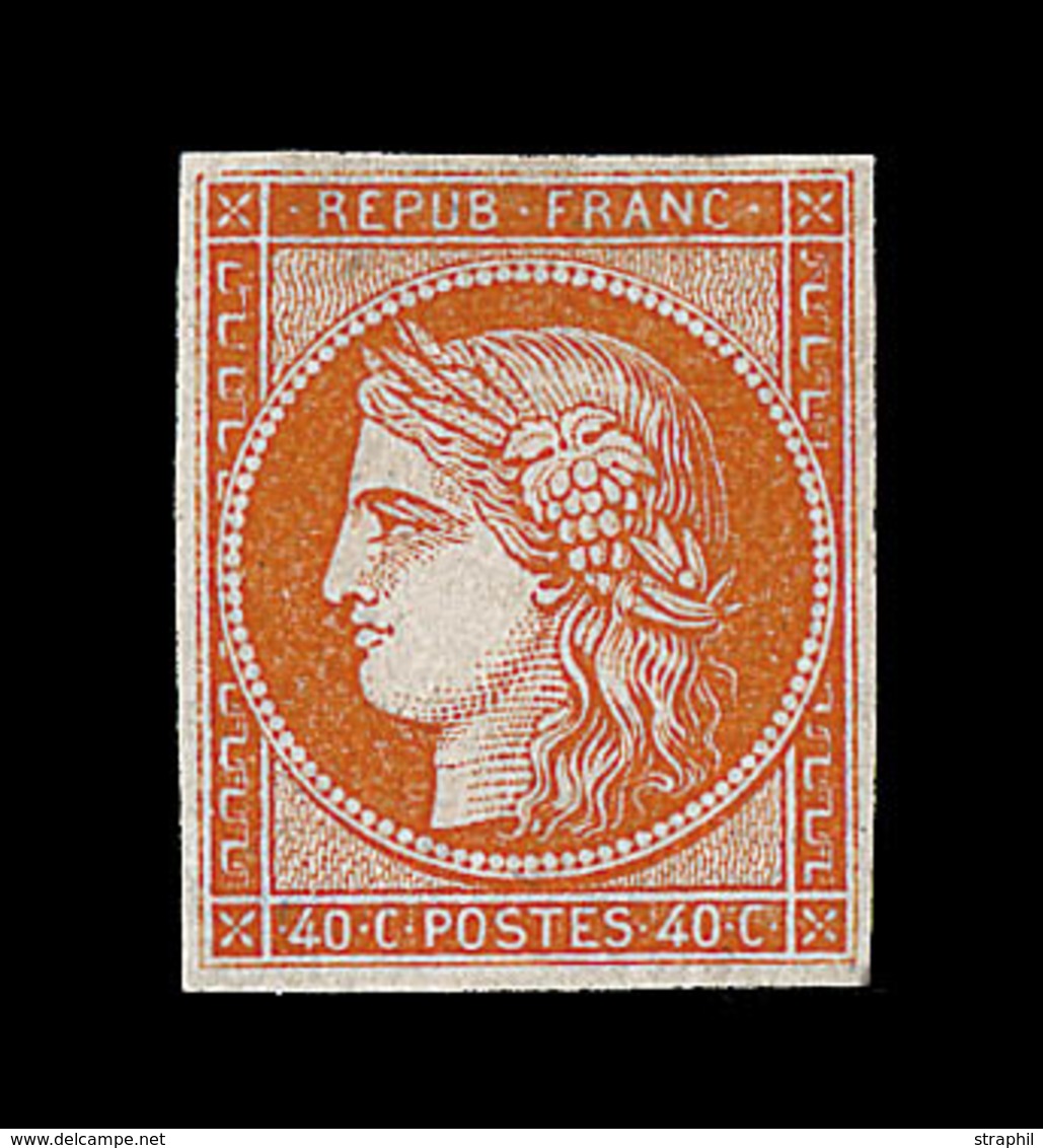 (*) EMISSION CERES 1849 - (*) - N°5 - 40c Orange - Signé Thiaude - TB - 1849-1850 Ceres