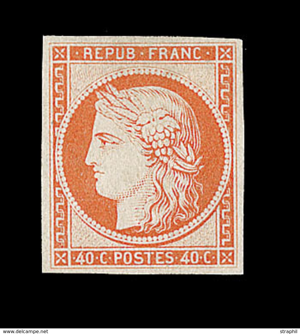 (*) EMISSION CERES 1849 - (*) - N°5 - 40c Orange - Signé - TB - 1849-1850 Ceres