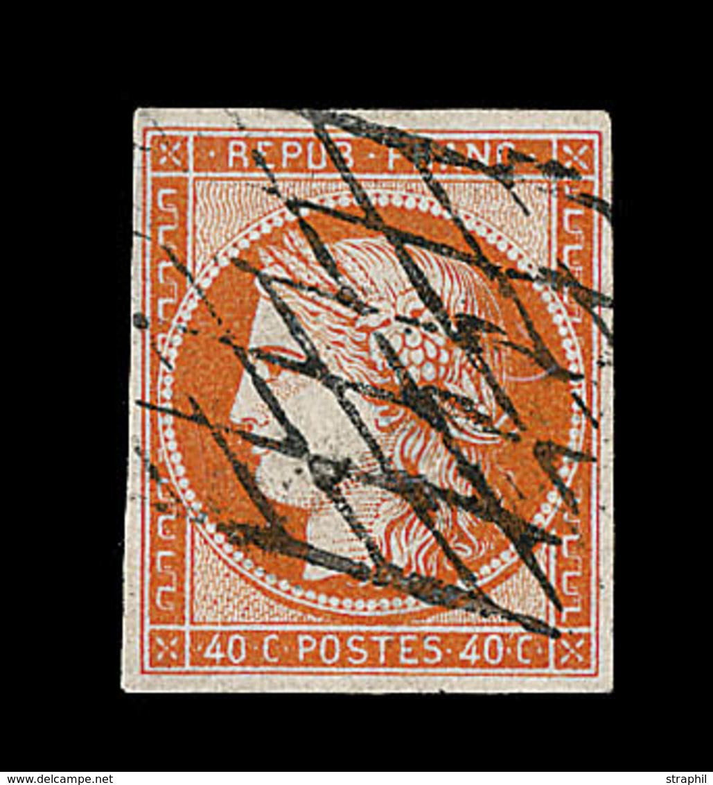 O EMISSION CERES 1849 - O - N°5 - Obl. Grille Sans Fin - Signé Calves - TB - 1849-1850 Ceres