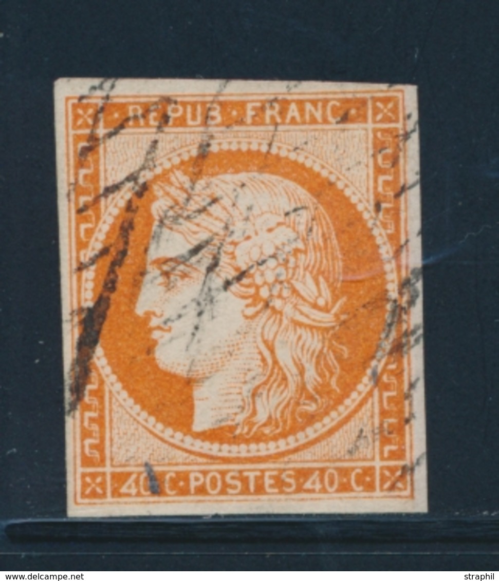 O EMISSION CERES 1849 - O - N°5d - 40c Orange - Variété 4 Retouché - TB - 1849-1850 Cérès