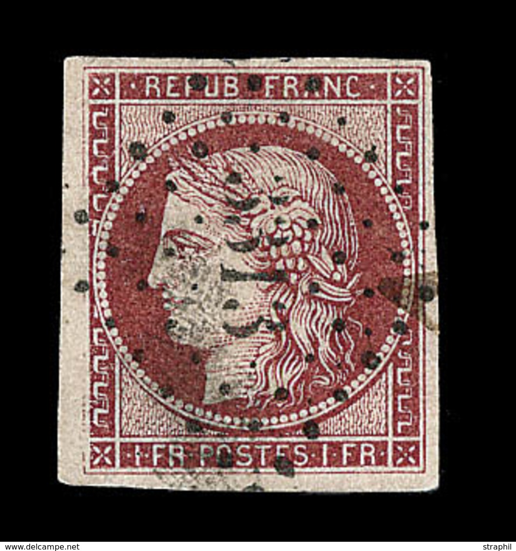 O EMISSION CERES 1849 - O - N°6 - Obl PC 3313 - Signé Brun/Calves - TB - 1849-1850 Ceres