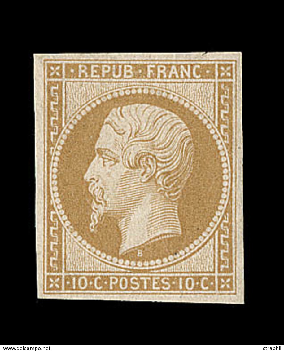 * EMISSION PRESIDENCE - * - N°9e - Réimpression Du 10c Bistre Jaune - TB - 1852 Louis-Napoléon
