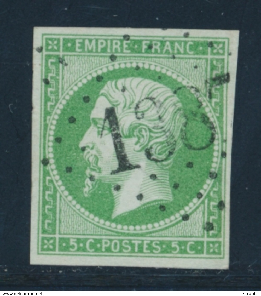 O NAPOLEON NON DENTELE - O - N°12 - Obl GC 1387 - TB/SUP - 1853-1860 Napoléon III.