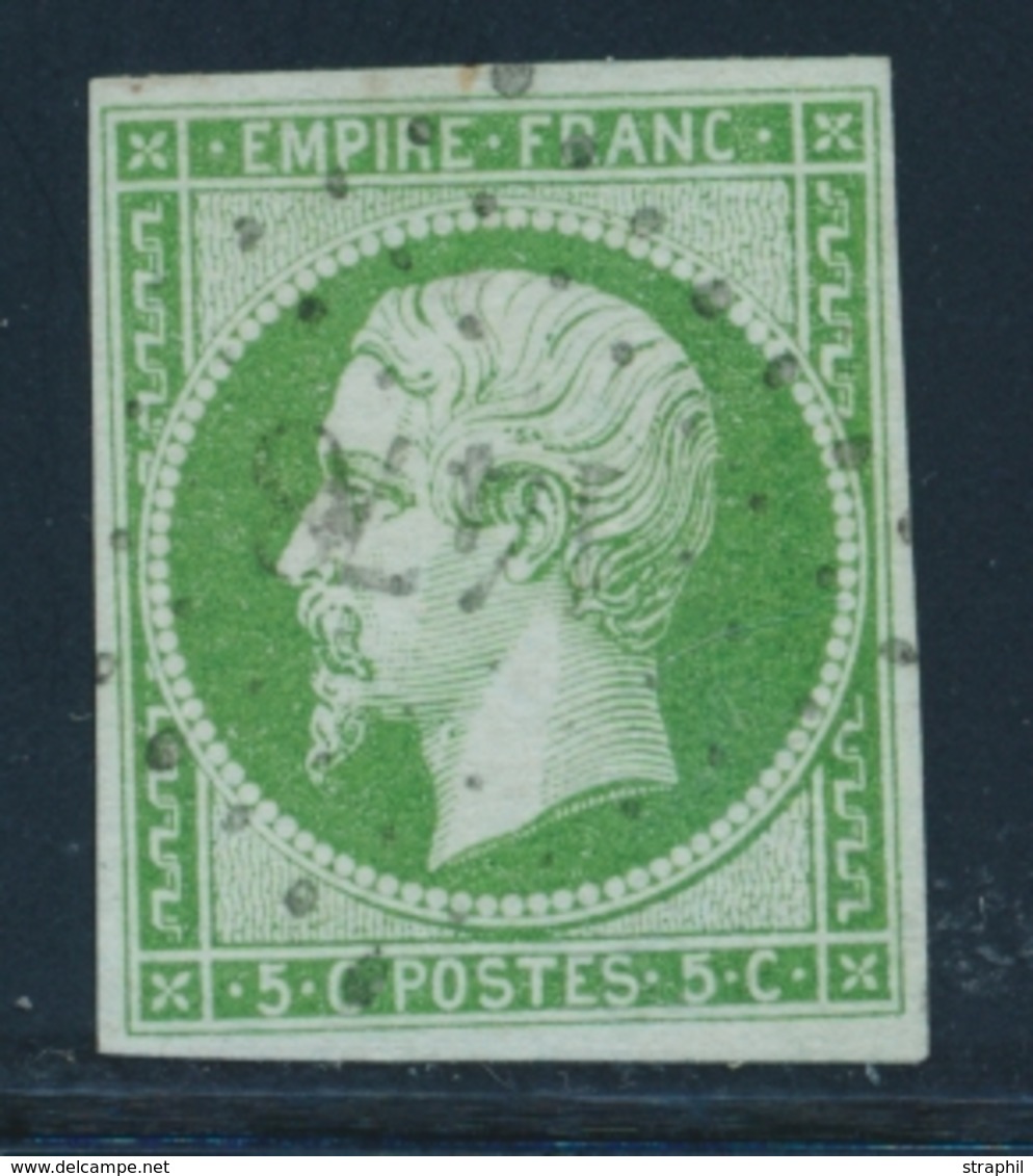 O NAPOLEON NON DENTELE - O - N°12 - Obl. PC 1476 - TB - 1853-1860 Napoléon III