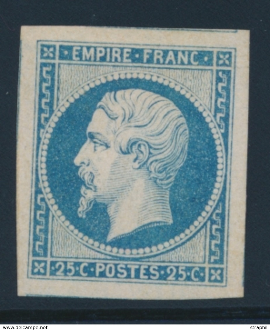 (*) NAPOLEON NON DENTELE - (*) - N°15 - 25c Bleu - Belles Marges - Avec Amorce De Voisin - TB/SUP - 1853-1860 Napoléon III