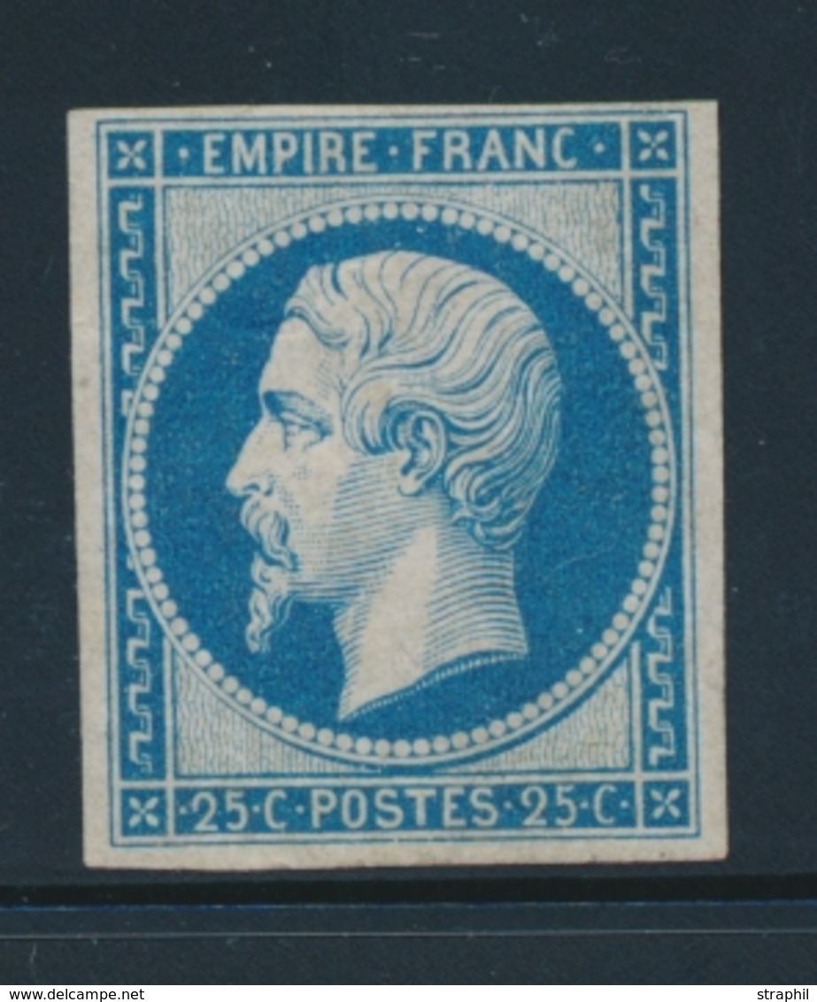 * NAPOLEON NON DENTELE - * - N°15c - Réimpression Du 25c Bleu - TB - 1853-1860 Napoléon III