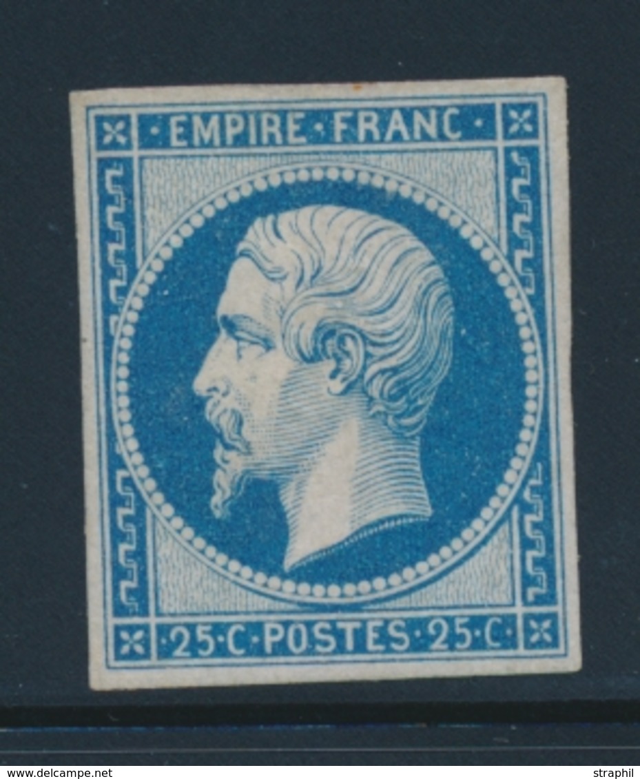 * NAPOLEON NON DENTELE - * - N°15c - Réimpression Du 25c Bleu - TB - 1853-1860 Napoléon III