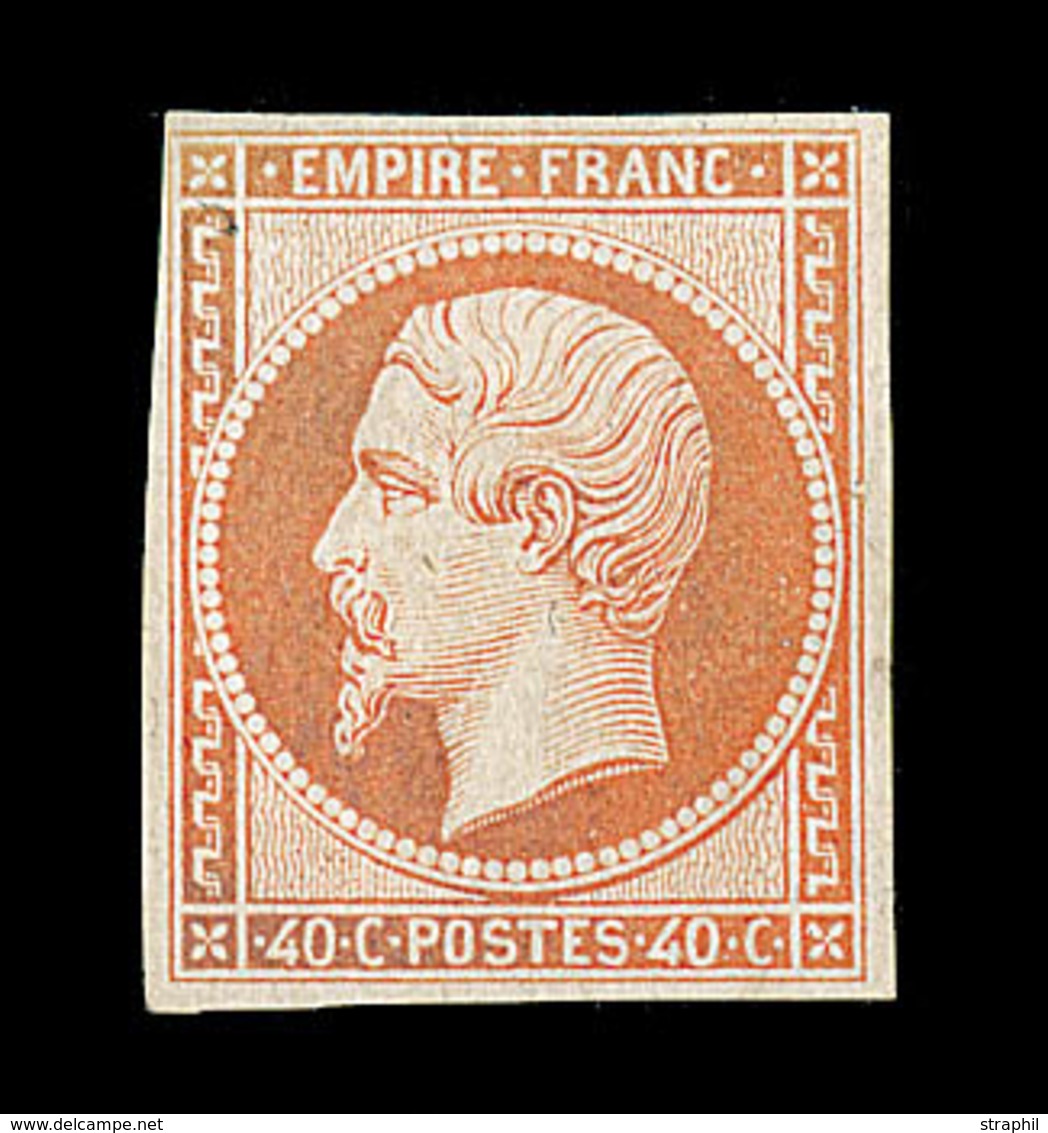 * NAPOLEON NON DENTELE - * - N°16 - 40c Orange- Frais- TB - 1853-1860 Napoléon III