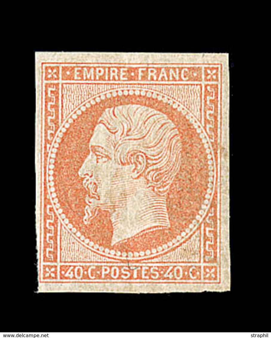 * NAPOLEON NON DENTELE - * - N°16 - 40c Orange - TB - 1853-1860 Napoleon III