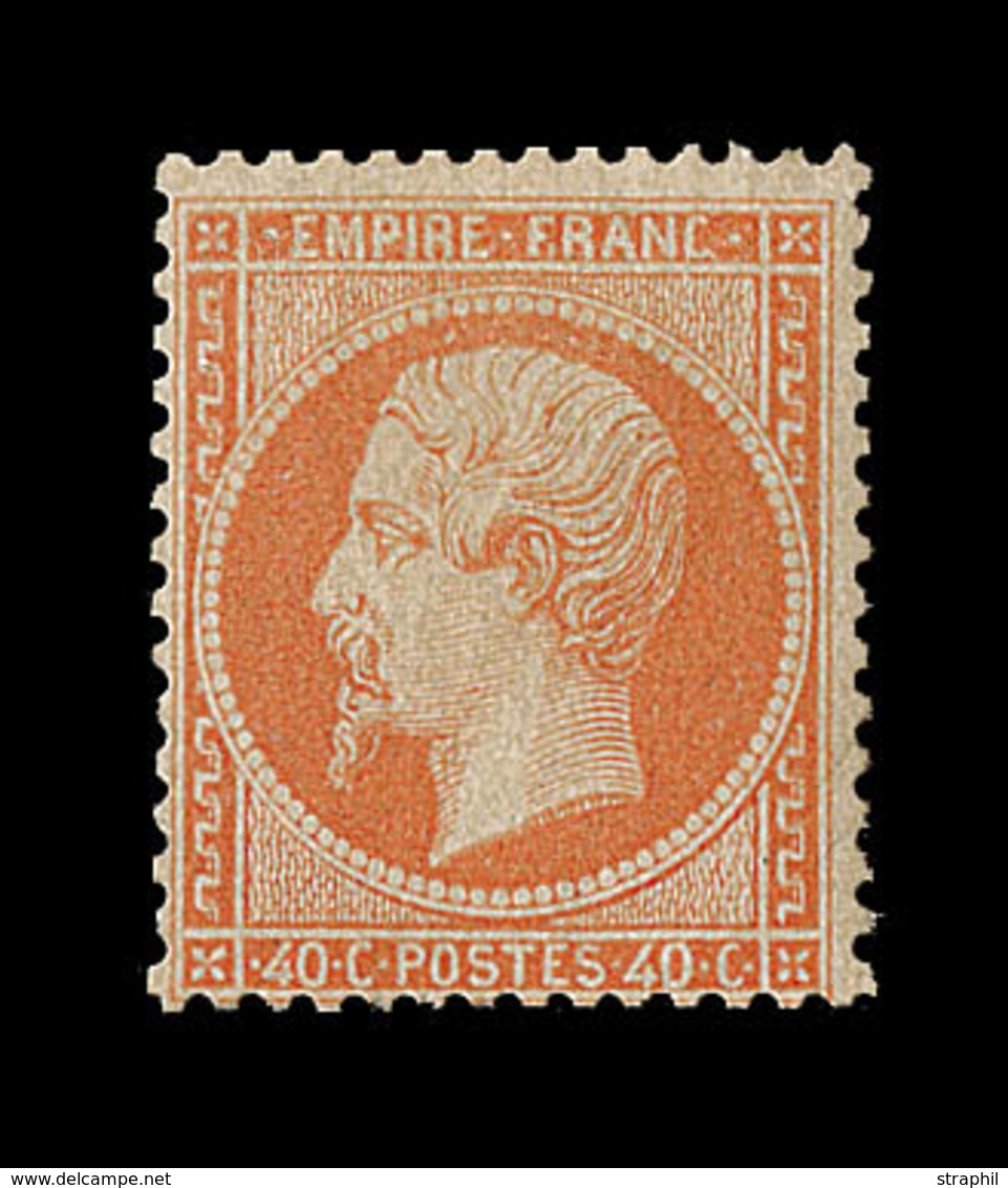 ** NAPOLEON DENTELE - ** - N°23 - 40c Orange - Signé Calves Et Brun - TB - 1862 Napoléon III.
