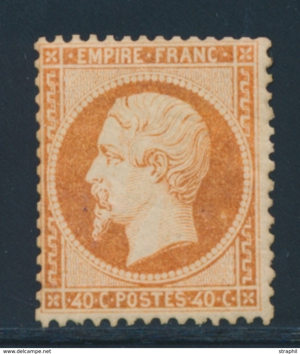 * NAPOLEON DENTELE - * - N°23 - 40c Orange - Comme ** - TB - 1862 Napoléon III.