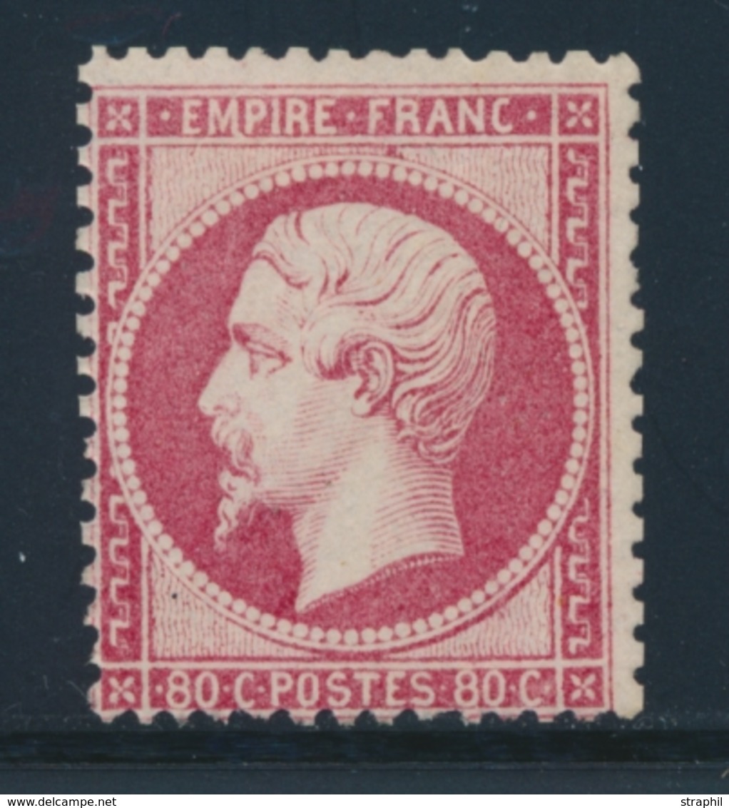 * NAPOLEON DENTELE - * - N°24 - 80c Rose - TB - 1862 Napoléon III.