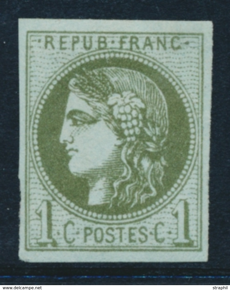 ** EMISSION DE BORDEAUX  - ** - N°39B - Report 2 - Signé - TB - 1870 Bordeaux Printing